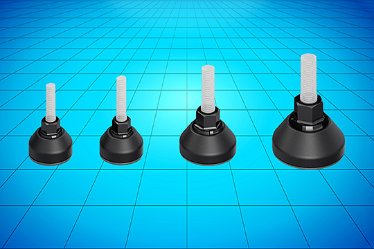 New articulated feet for industrial and office equipment