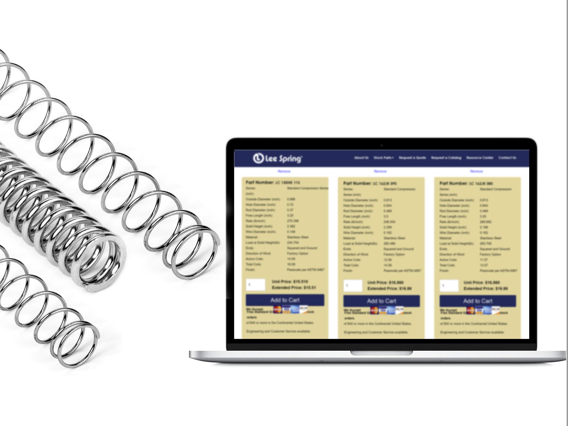 Easily find and compare springs online