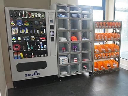 Staytite smart racks and vending machines