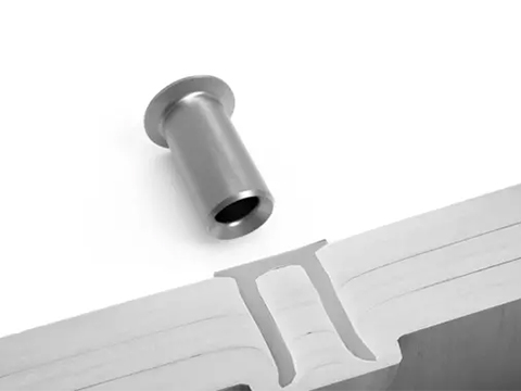 Self-pierce riveting for the joining of several materials in just one step
