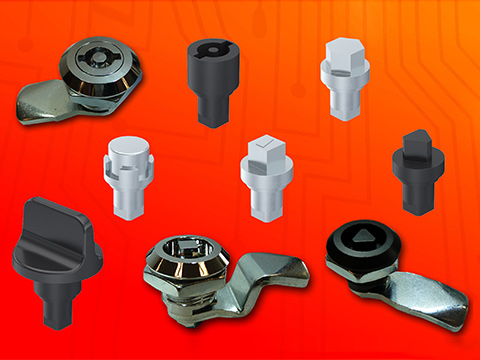 Various inserts for quarter turn latches from FDB Panel Fittings