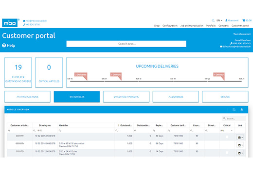 MBO Osswald customer portal offers individual benefits