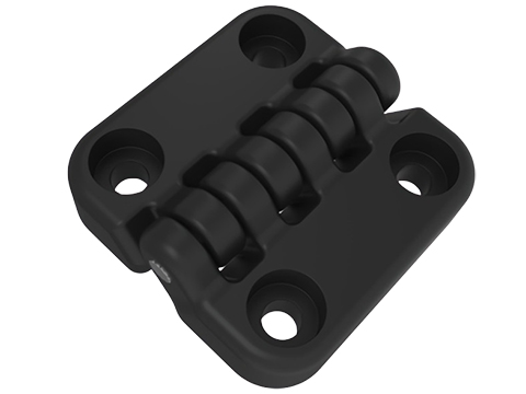 Free swinging nylon hinges