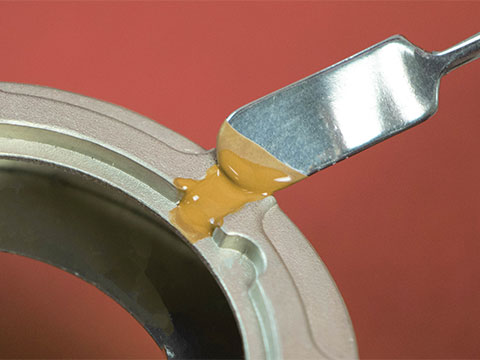 Acid resistant, non-drip epoxy system withstands elevated temperatures